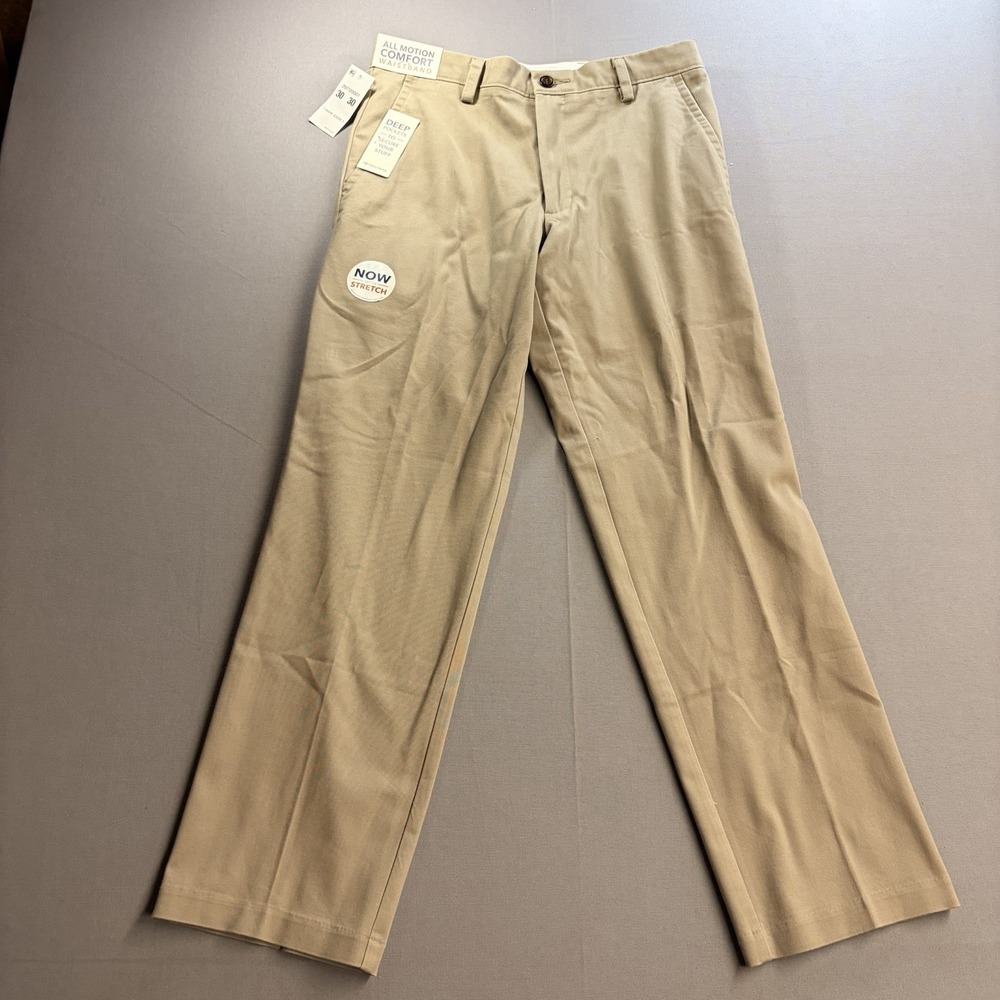 Dockers Easy Khaki Pants Mens 30x30 Straight Fit Stretch Tan NWT